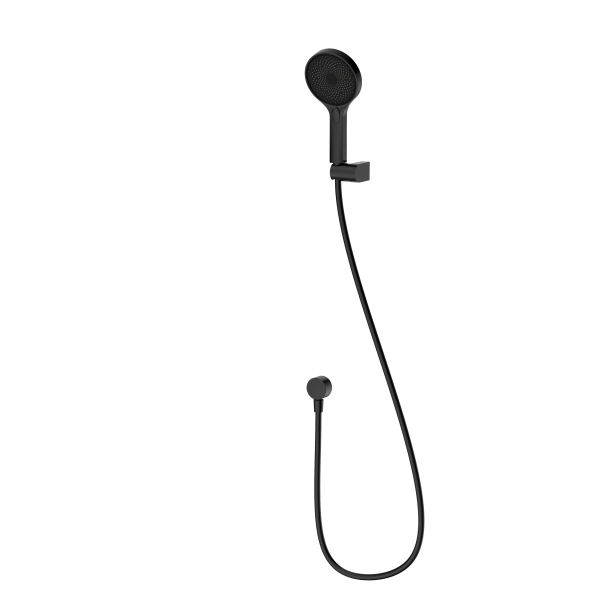 ZYRON HANDSHOWER COMPLETE SET WITH CONNECTOR MATT BLACK