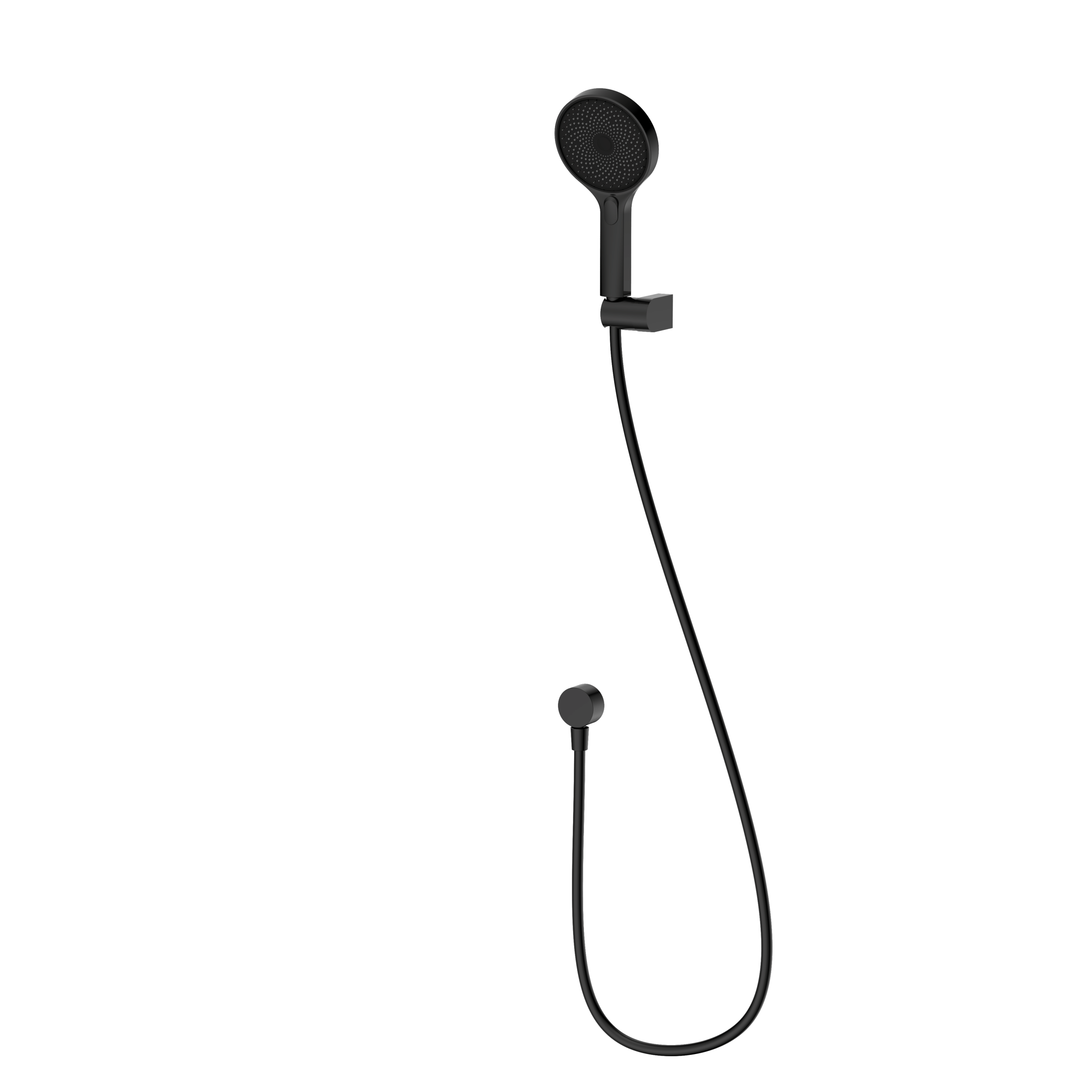 ZYRON HANDSHOWER COMPLETE SET WITH CONNECTOR MATT BLACK